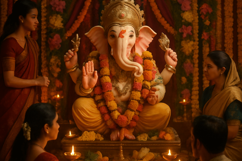 Ganesh Chaturthi Puja Vidhi and Samagri List 2025 , Gapati Puja Mantra