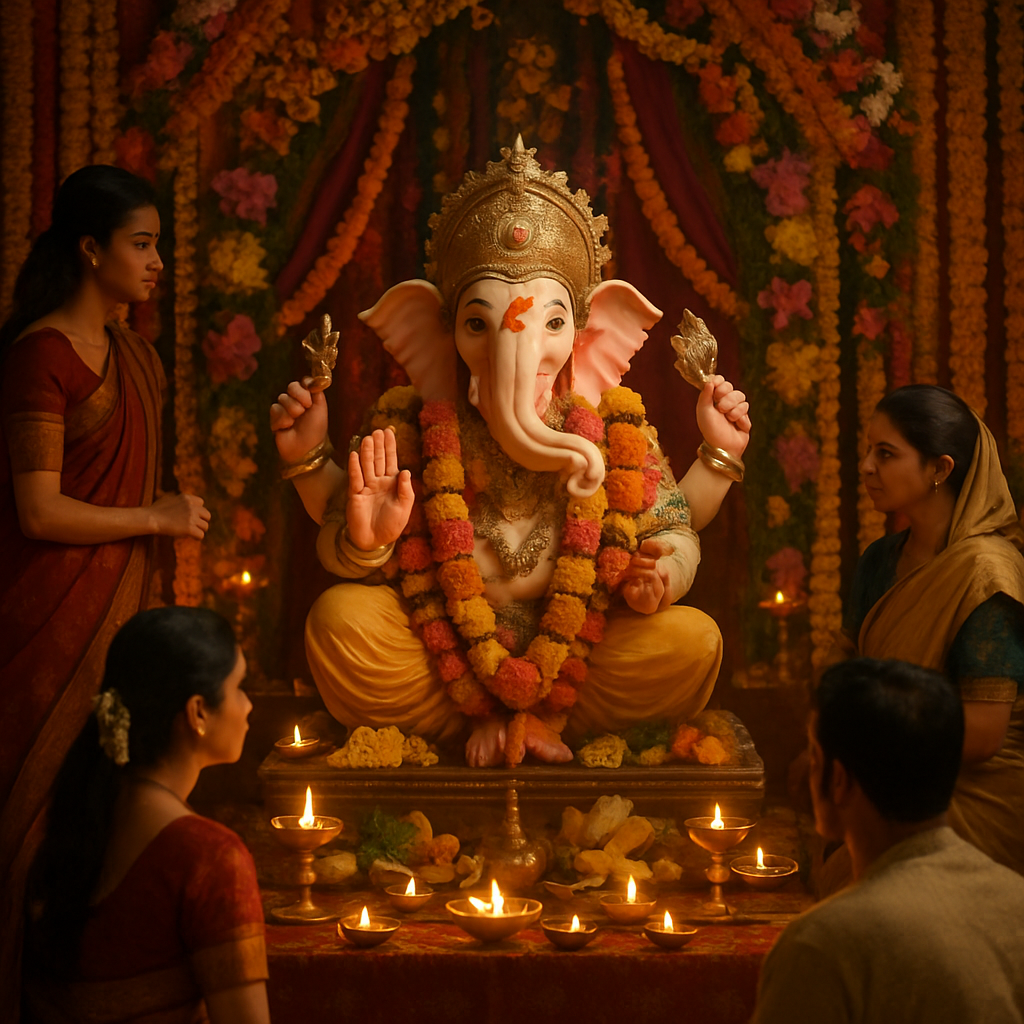Ganesh Chaturthi Puja Vidhi and Samagri List 2025 , Gapati Puja Mantra