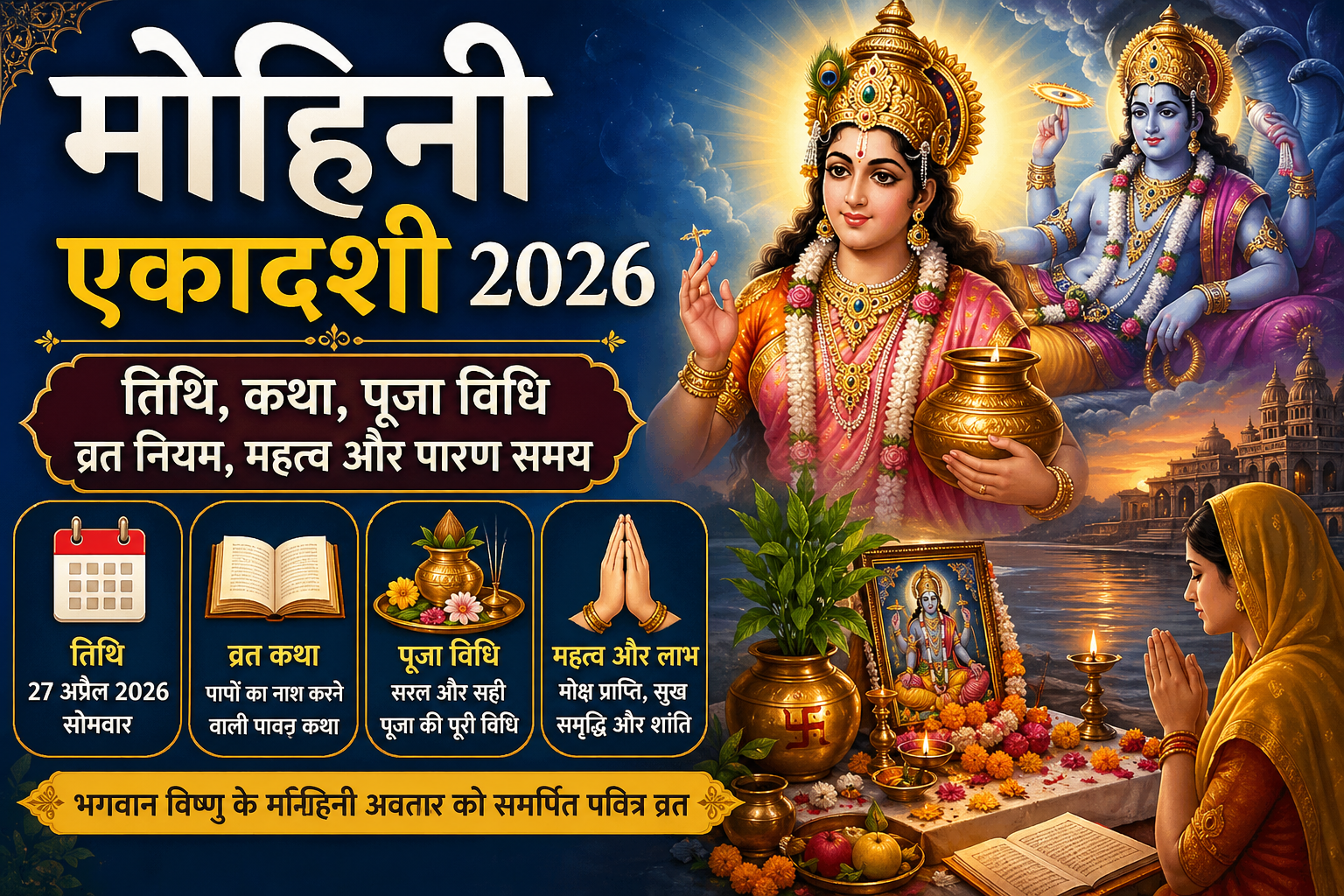 मोहिनी एकादशी 2026 तिथि और पूजा विधि